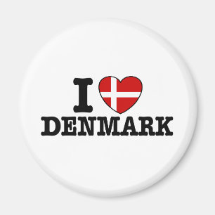 I Love Denmark Magnet