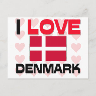 I Love Denmark Postcard