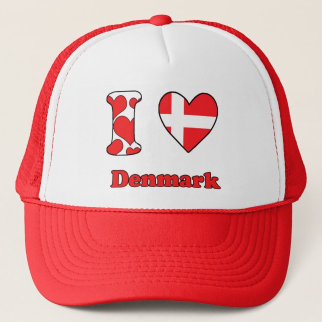 I love Denmark Trucker Hat (Front)
