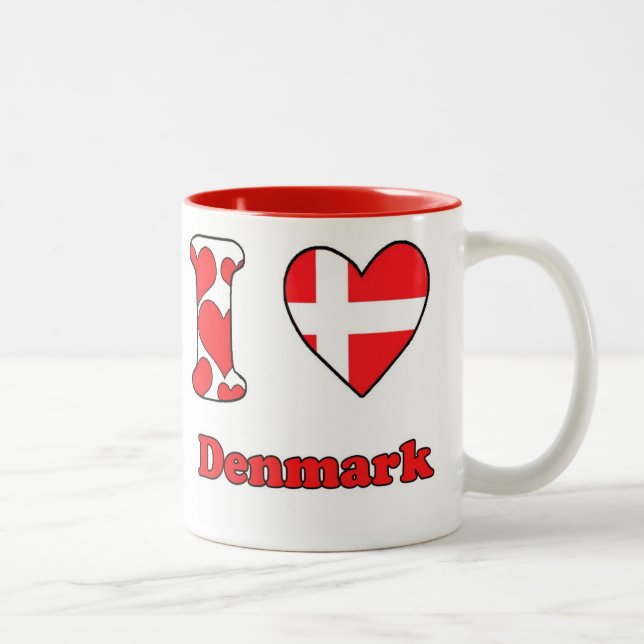 I love Denmark Two-Tone Coffee Mug (Right)