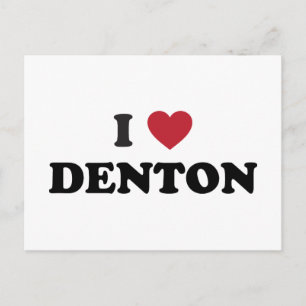 I Love Denton Texas Postcard