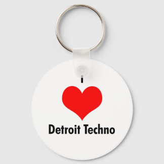 I love detroit techno key ring