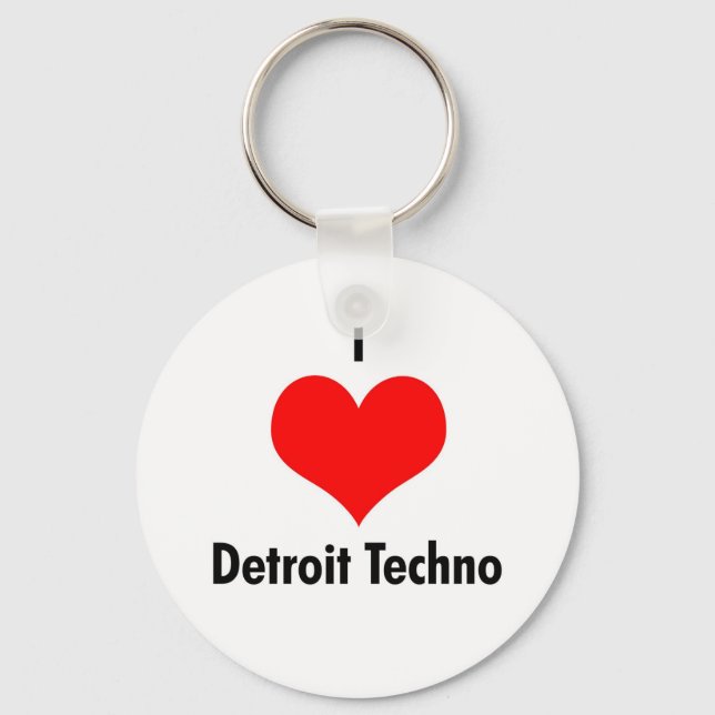 I love detroit techno key ring (Front)