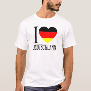 I Love Deutschland Germany German Flag Heart T-Shirt