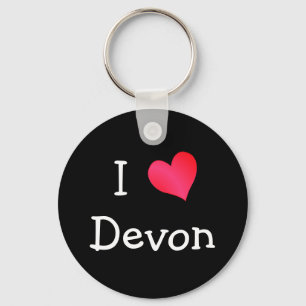 I Love Devon Key Ring