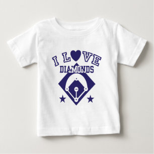 I Love Diamonds Baseball Baby T-Shirt