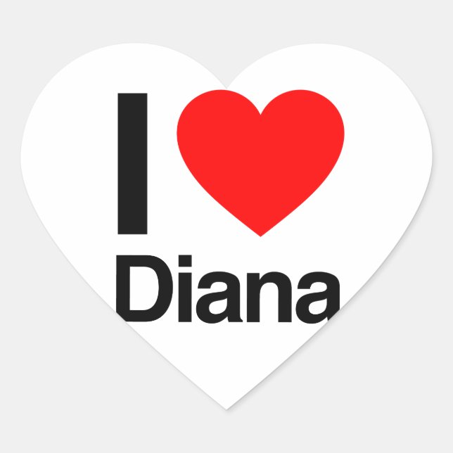 i love diana heart sticker (Front)