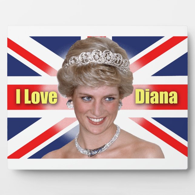 'I Love Diana' HRH Princess Diana Plaque (Front)