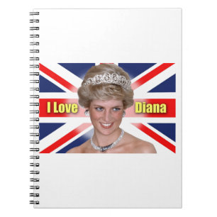 'I Love Diana' HRH Princess Diana Spiral Notebook