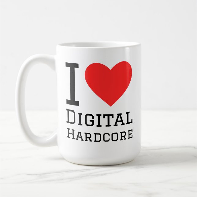 I love digital hardcore coffee mug (Left)