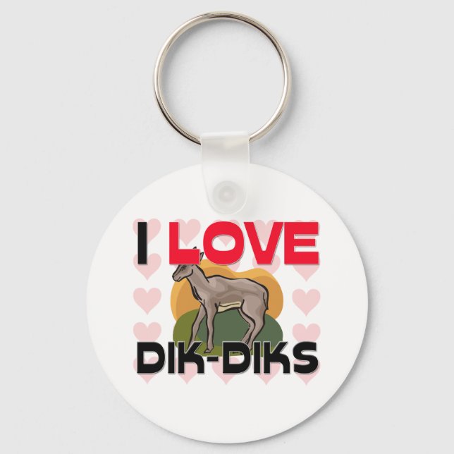 I Love Dik-Diks Key Ring (Front)