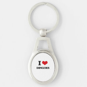 I love Dingoes Key Ring