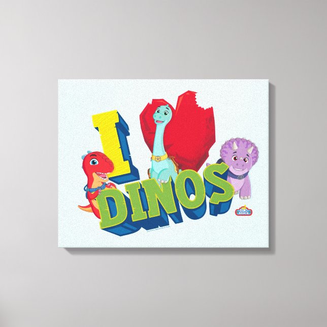I Love Dinos | Dino Ranch Canvas Print (Front)