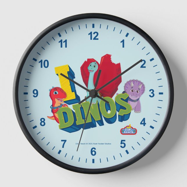 I Love Dinos | Dino Ranch Clock (Front)