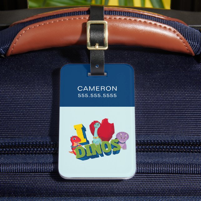 I Love Dinos | Dino Ranch Luggage Tag (Front Insitu 2)