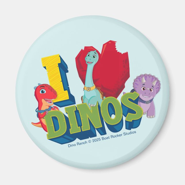 I Love Dinos | Dino Ranch Magnet (Front)