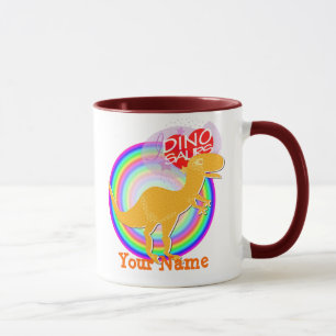 I love Dinos T-Rex & Stegosaurus Name Mug