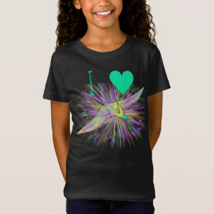 I Love Dinosaurs Colourful Psychedelic Pterodactyl T-Shirt