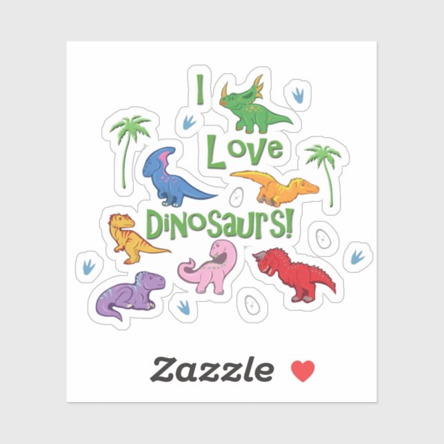 I Love Dinosaurs (Cute) (Sheet)