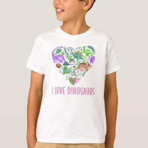 I Love Dinosaurs, Dinosaur Heart Valentine T-Shirt