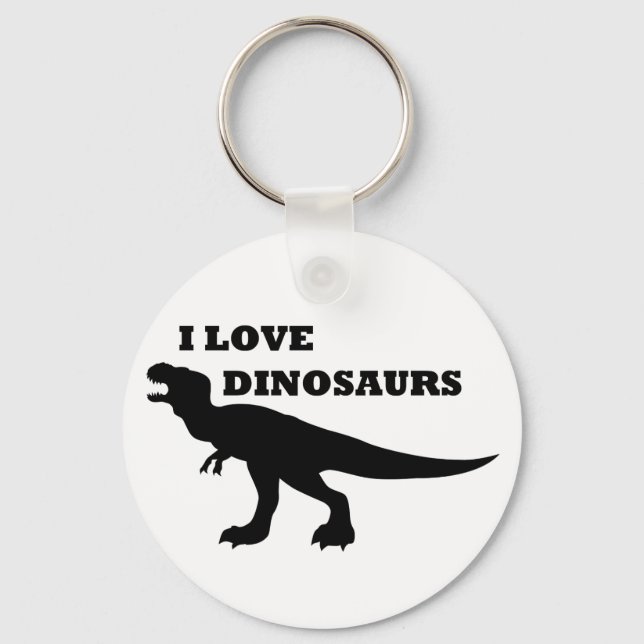 I Love Dinosaurs! Key Ring (Front)