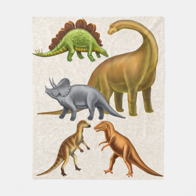 I Love Dinosaurs Paleontology Fleece Blanket (Front)