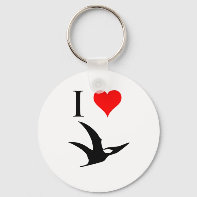 I Love Dinosaurs - Pterodactyl Key Ring (Front)
