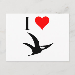 I Love Dinosaurs - Pterodactyl Postcard