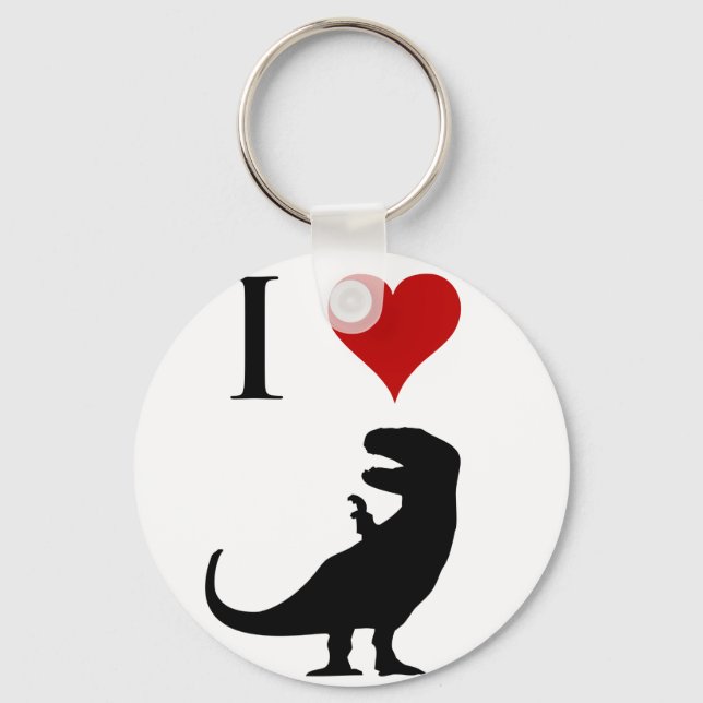 I Love Dinosaurs - T-Rex Key Ring (Front)