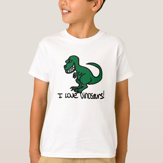 I Love Dinosaurs! T-Shirt (Front)