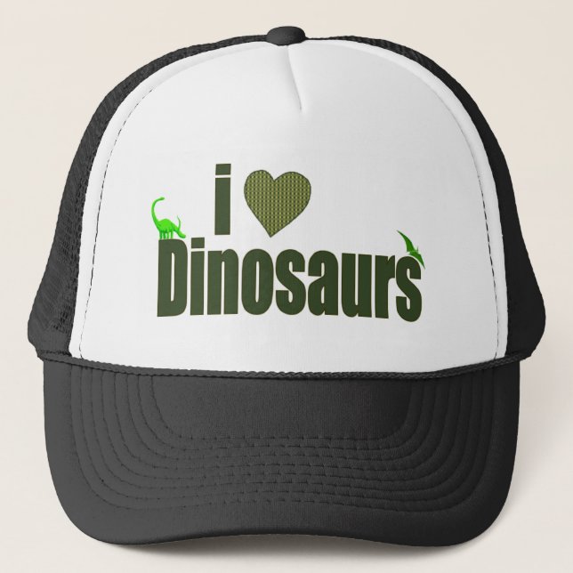 I Love Dinosaurs Trucker Hat (Front)