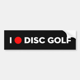 I LOVE DISC GOLF bumper sticker