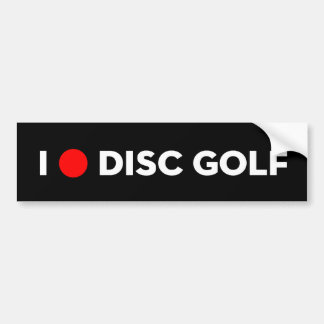 I LOVE DISC GOLF bumper sticker