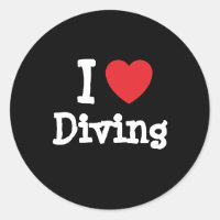 I love Diving heart custom personalised