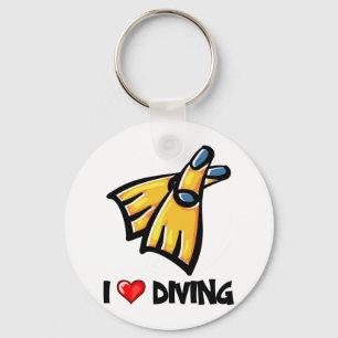 I Love Diving Key Ring