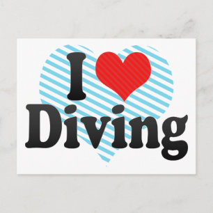 I Love Diving Postcard
