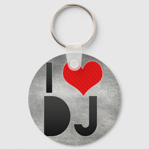 I Love DJ Key Ring