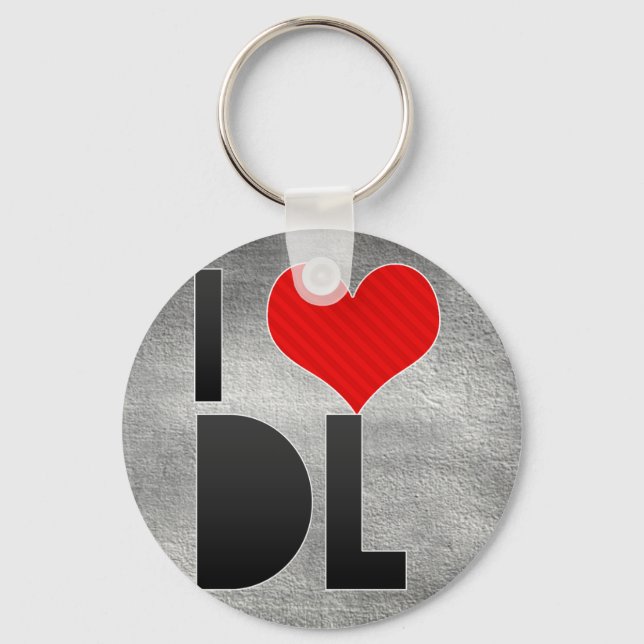 I Love DL Key Ring (Front)