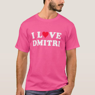 I Love Dmitri Matching Girlfriend & Boyfriend Dmit T-Shirt