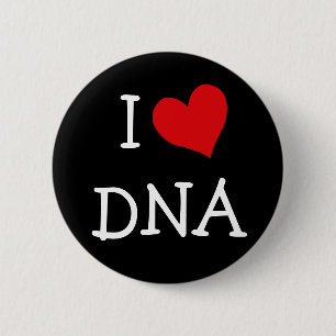 I Love DNA 6 Cm Round Badge