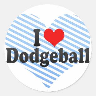 I Love Dodgeball Classic Round Sticker
