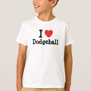 I love Dodgeball heart custom personalised T-Shirt
