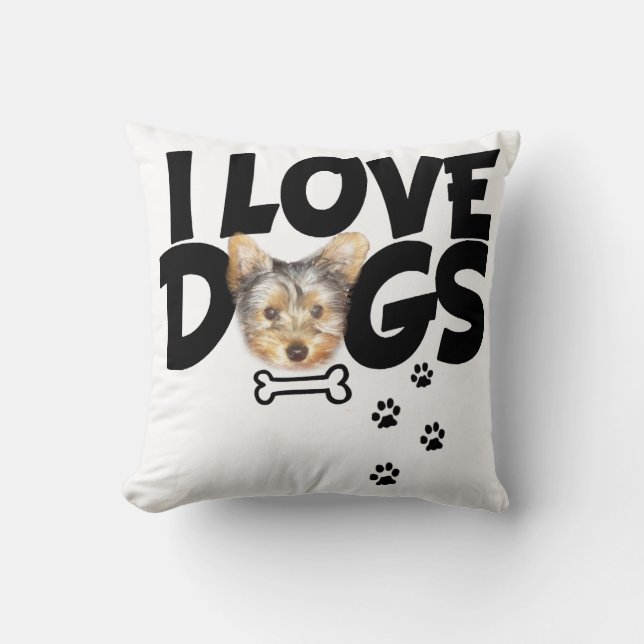 I love dog : cushion (Front)