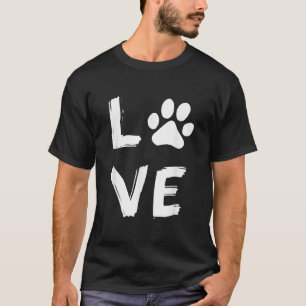 I Love Dog Paw Dog Print Dog Lover Dog Owner Dog N T-Shirt