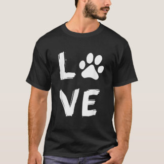 I Love Dog Paw Dog Print Dog Lover Dog Owner Dog N T-Shirt