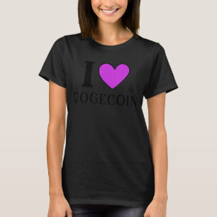 I Love Dogecoin Crypto Cryptocurrency Blockchain T-Shirt