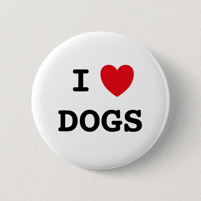 I love dogs badge (Front)