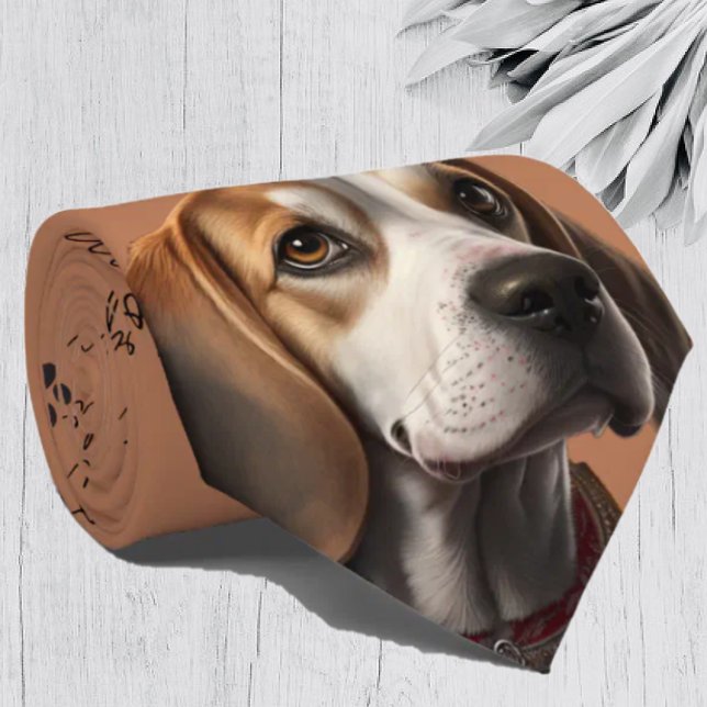 I Love Dogs Beagle Neck Tie (Creator Uploaded)