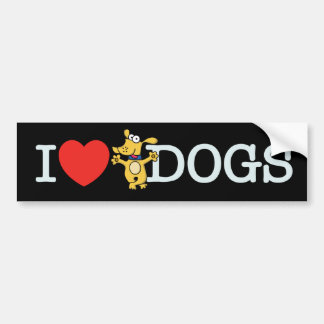 I Love Dogs Bumper Sticker