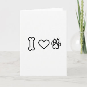 I Love Dogs Card